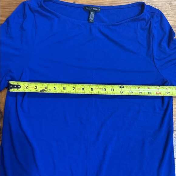 Eileen Fisher Royal Blue Garment Long Sleeve Top or Mini Dress Size Medium - Picture 4 of 13